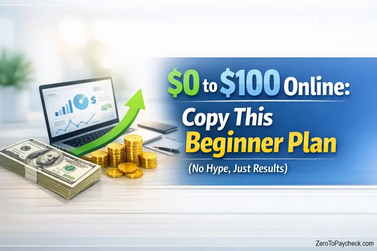 $0 To $100 Online: Copy This Beginner Plan (No Hype, Just Results) $0 to $100 Online: Copy This Beginner Plan (No Hype, Just Results)