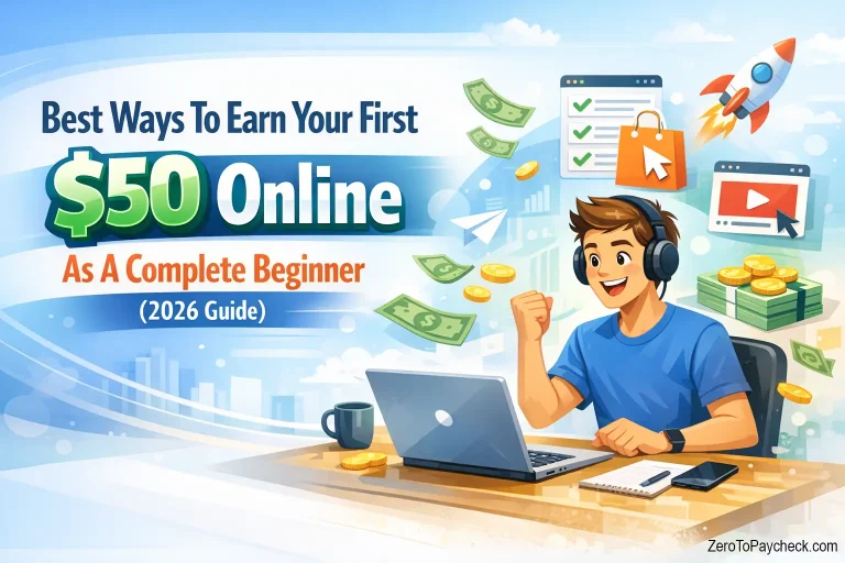Best Ways To Earn Your First $50 Online As A Complete Beginner (2026 Guide)