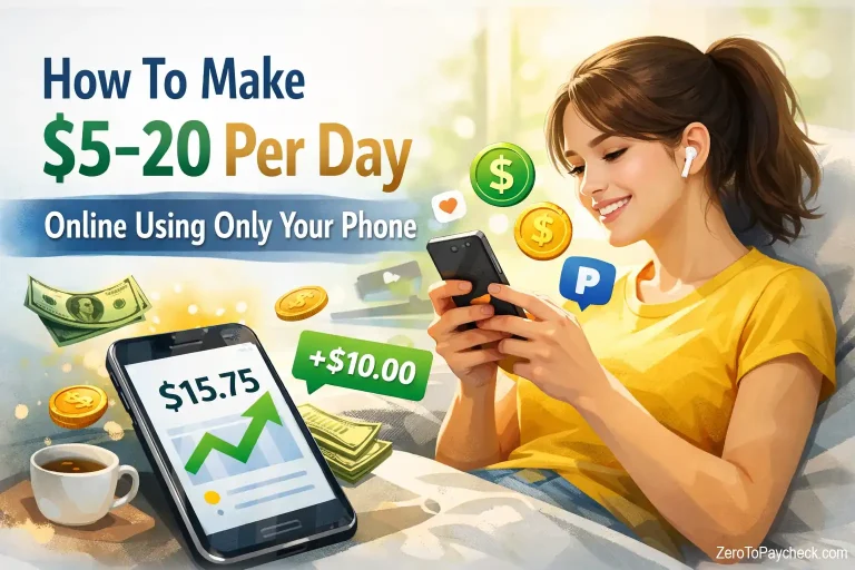 How To Make $5–20 Per Day Online Using Only Your Phone