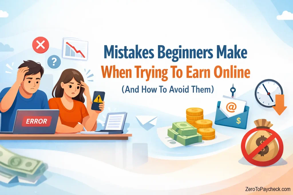 Mistakes Beginners Make When Trying To Earn Online (And How To Avoid Them) Mistakes Beginners Make When Trying To Earn Online (And How To Avoid Them)